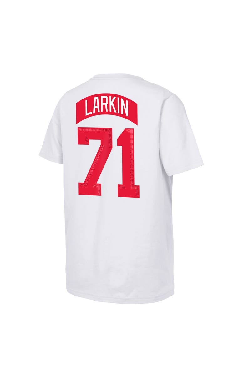 Outerstuff Youth Dylan Larkin White Detroit Red Wings 2025 NHL Stadium Series Replica Player Name & Number T-Shirt, Alternate, color, 