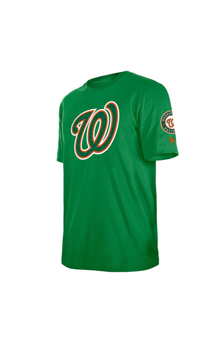 New Era Men's New Era Kelly Green Washington Nationals St. Patrick's Day Shamrock Fill T-Shirt, Alternate, color, Kelly Green