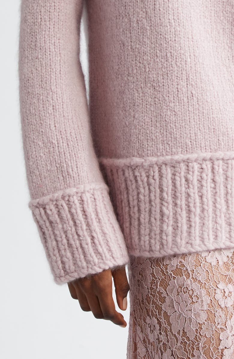 Michael Kors Collection Oversize Cashmere & Silk Bouclé Turtleneck Sweater, Alternate, color, 