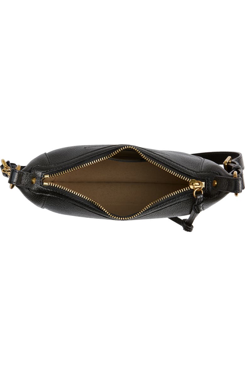 Isabel Marant Oskan Moon Leather Shoulder Bag, Alternate, color,