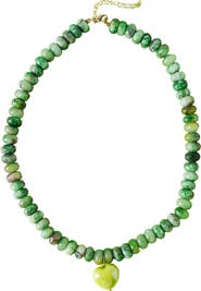 MacRae & Co. Alice Beaded Heart Pendant Necklace