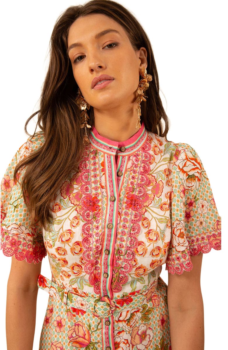 Hale Bob Maggie Linen Dress, Alternate, color,