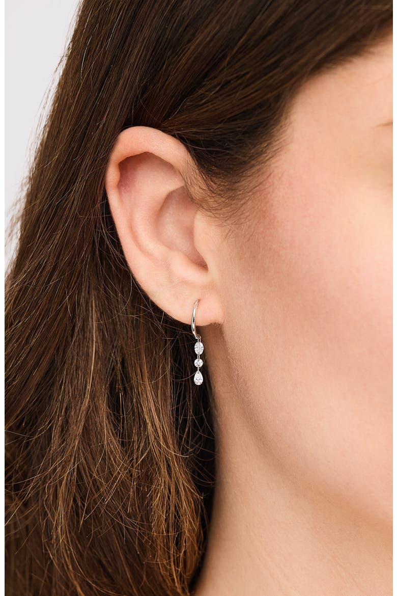 18K Gold Liora Natural Diamond Drop Earrings, Alternate, color, 18K WHITE GOLD