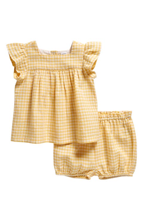 Cotton Gingham Top & Bloomers (Baby)
