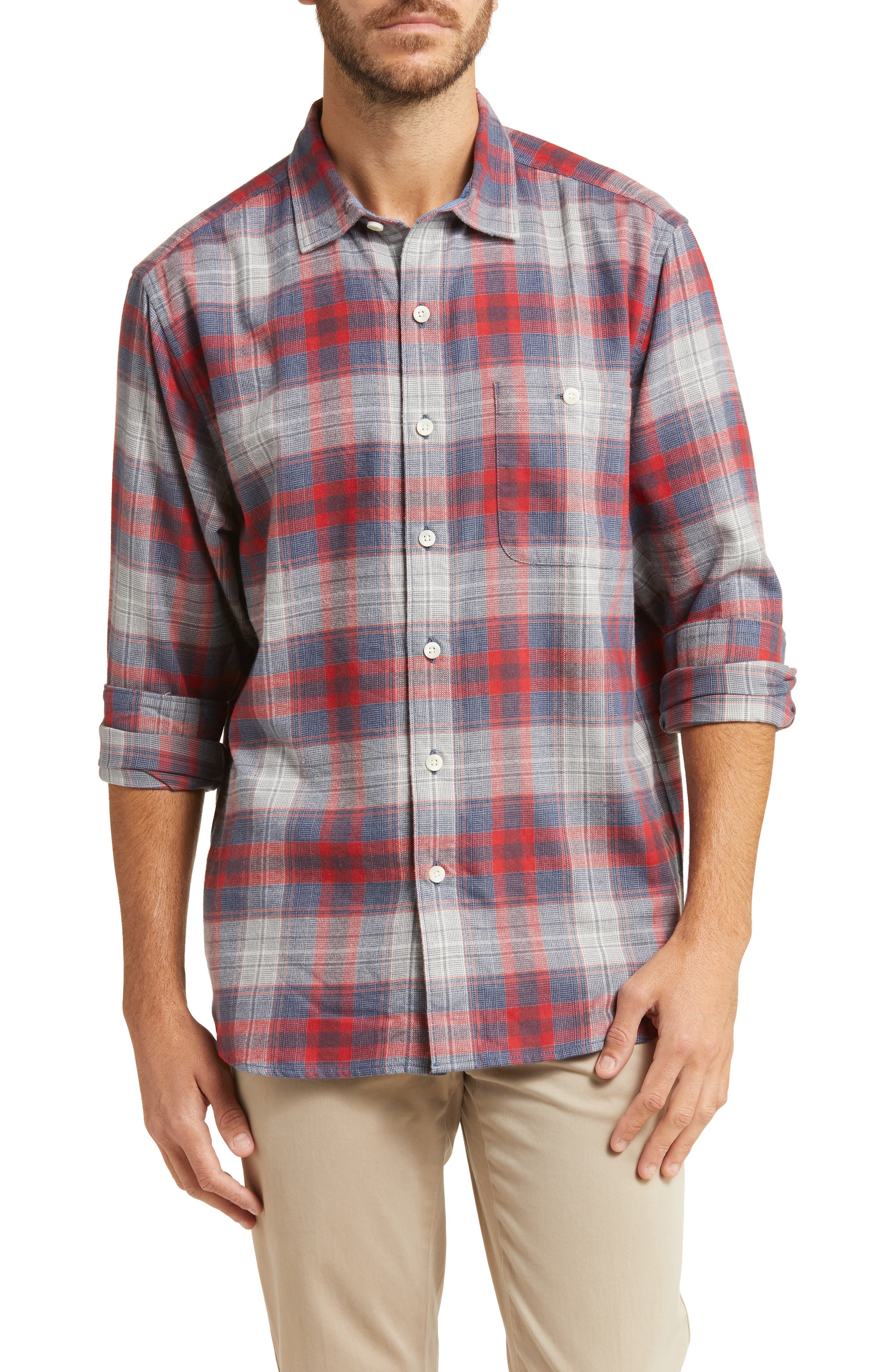 Tommy Bahama Lakeside Plaid Flannel Button-Up Shirt
