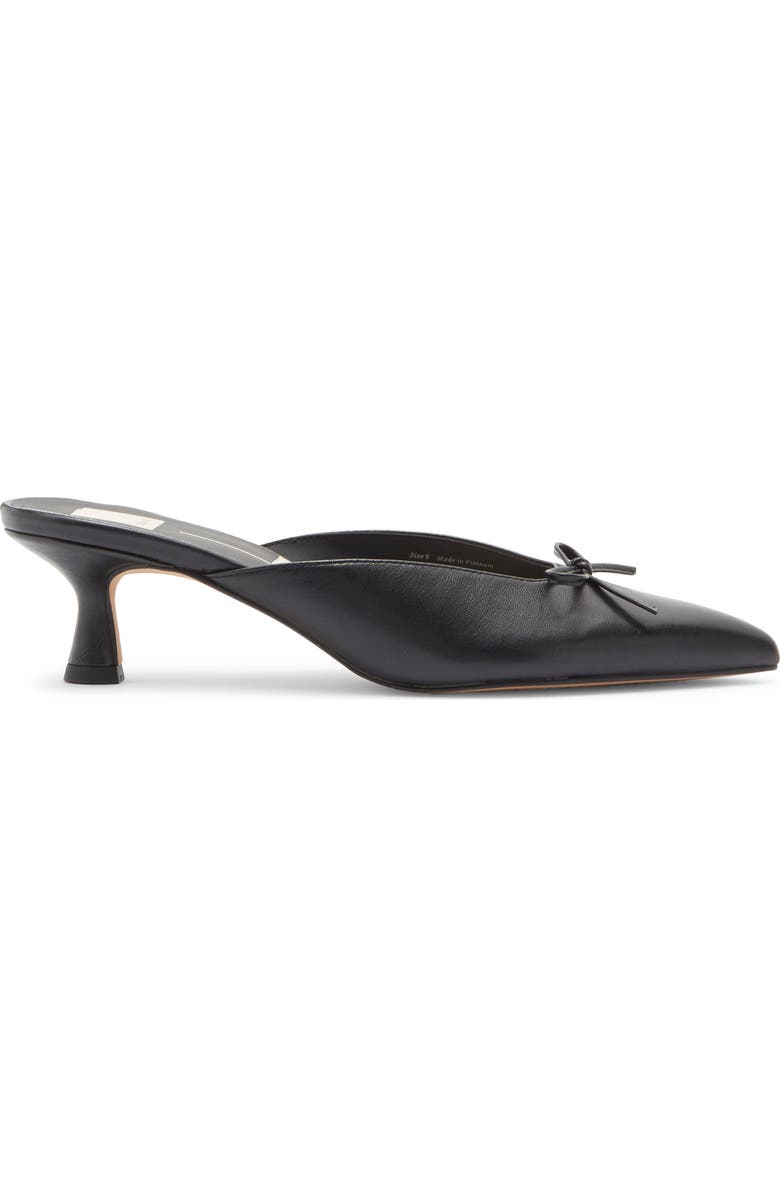 Dolce Vita Cleo Pointed Toe Kitten Heel Mule, Alternate, color, Black Leather
