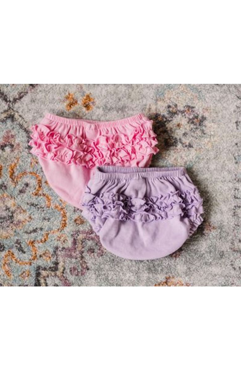 City Threads USA-Made Soft Cotton Ruffle Diaper Cover, Alternate, color, Black