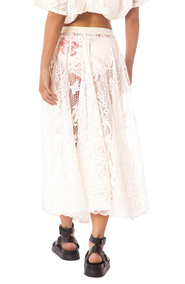 Maaji Blossom Whisper Open Knit Cover-Up Pants, Alternate, color, Open Beige