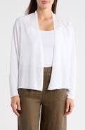 Eileen Fisher Organic Linen & Organic Cotton Open Front Cardigan
