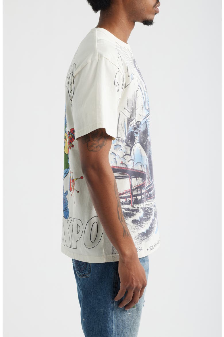 Space Expo Cotton Graphic T-Shirt, Alternate, color, GARDENIA