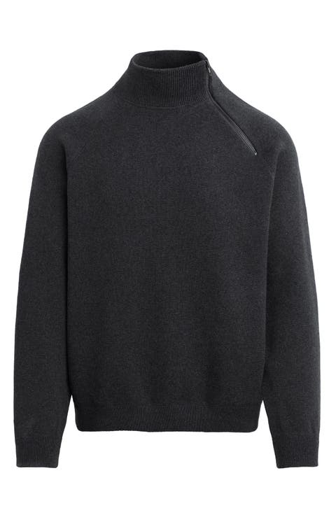 Cotton & Cashmere Quarter Zip Sweater