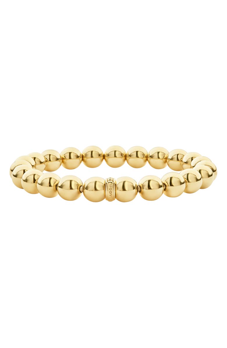 LAGOS Caviar Gold Ball Stretch Bracelet, Main, color, Gold