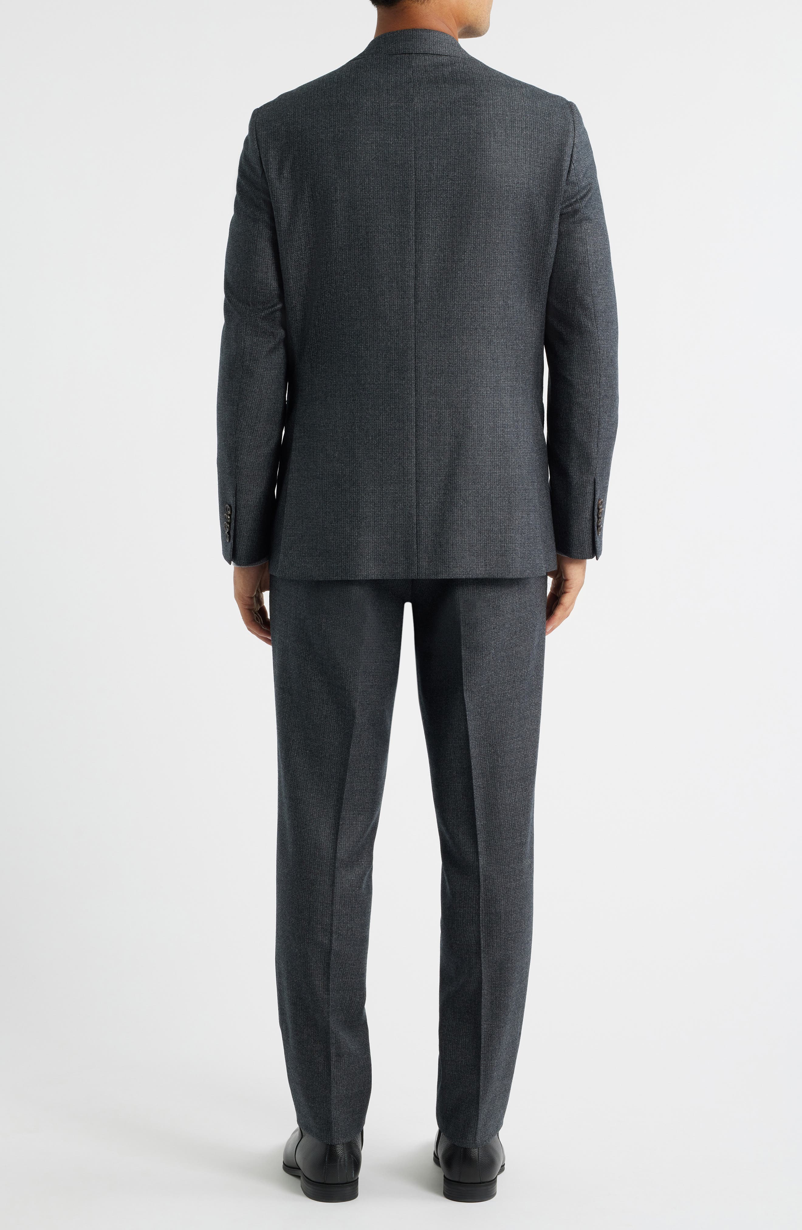 Jack Victor Montana Charcoal Grey Screen Weave Super 110s Wool