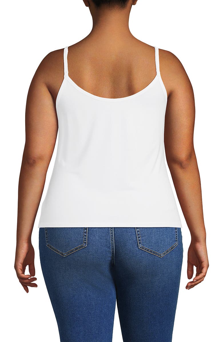 Lands' End Plus Size Cooling V-neck Camisole, Alternate, color, White