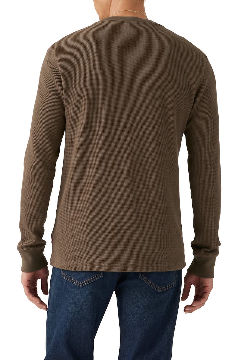 Levi's<sup>®</sup> Long Sleeve Thermal Henley, Alternate, color, Maitake Brown