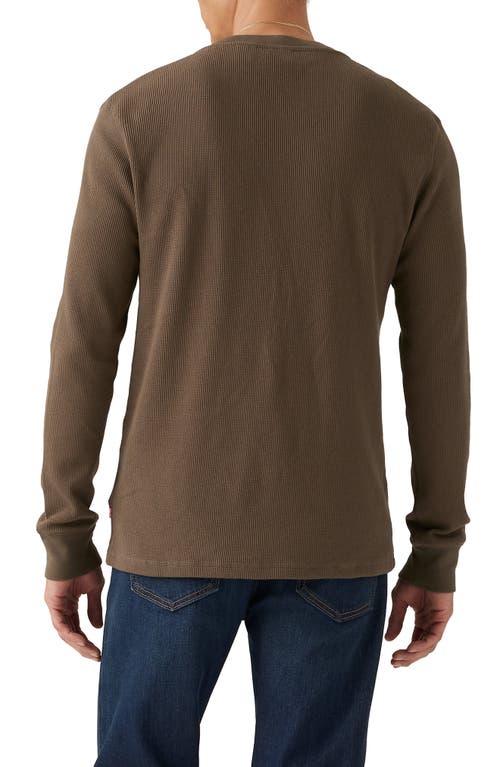 Levi's® Long Sleeve Thermal Henley In Brown