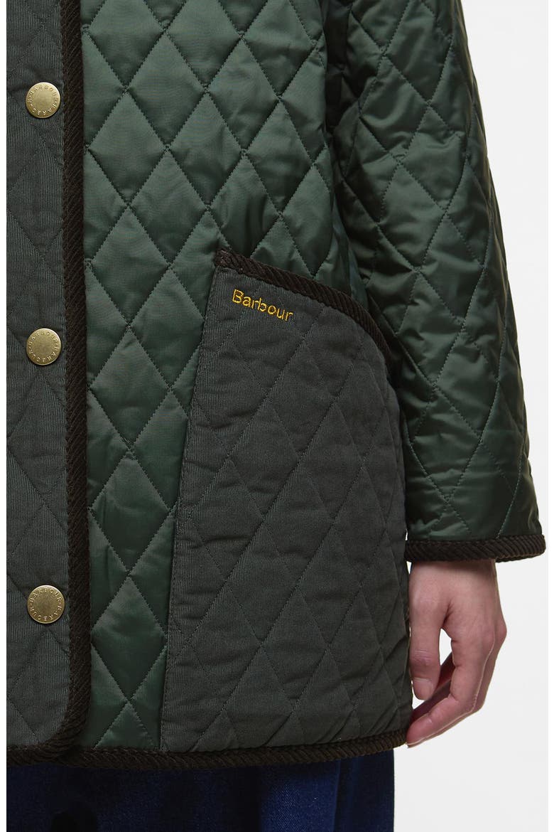 Meryl Colorblock Quilted Jacket, Alternate, color, OLIVE/ ANCIENT TARTAN