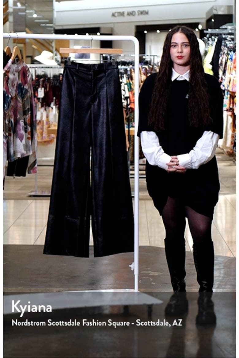 Marlowe Faux Leather Wide Leg Pants video