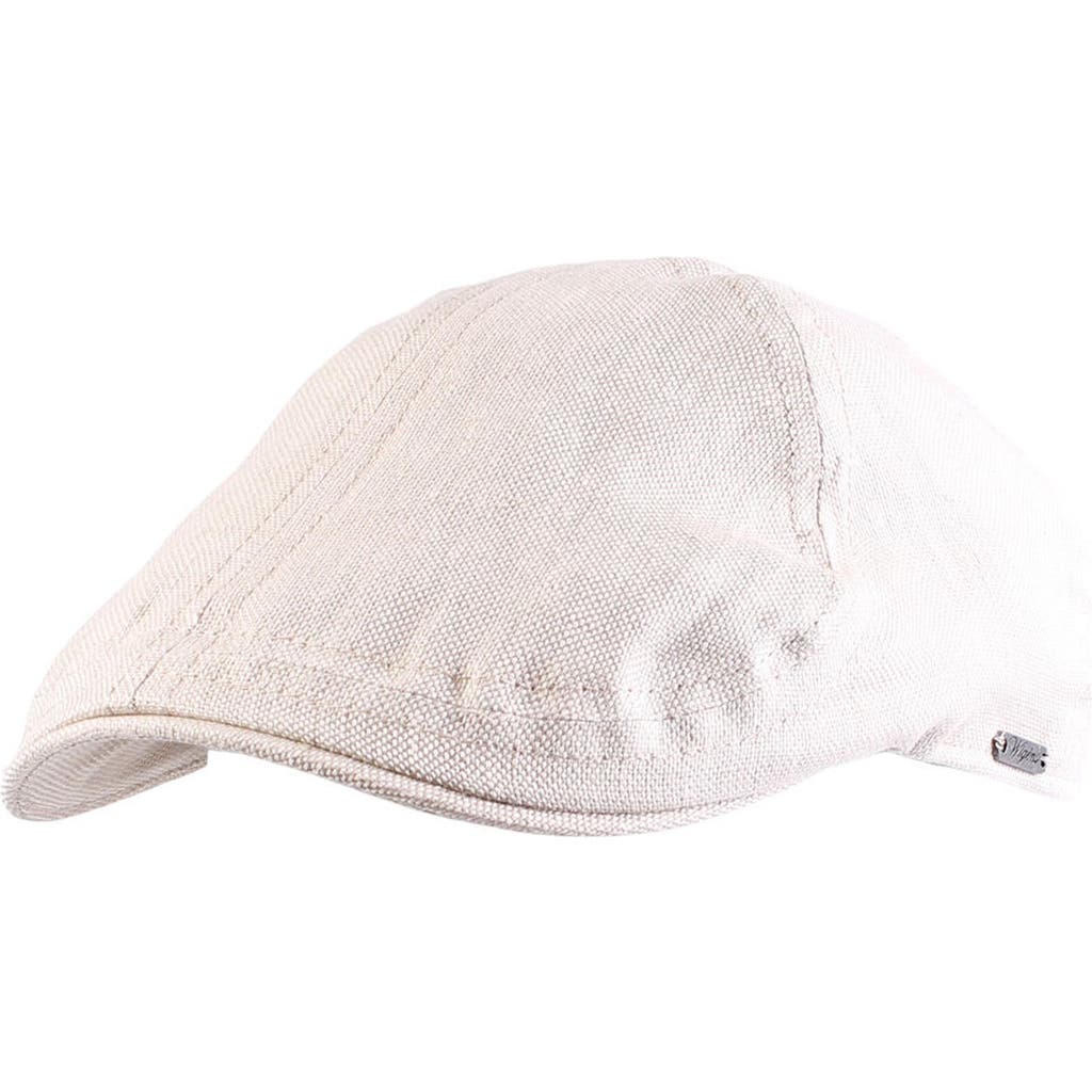 Wigens Linen Pub Cap With Curved Peak