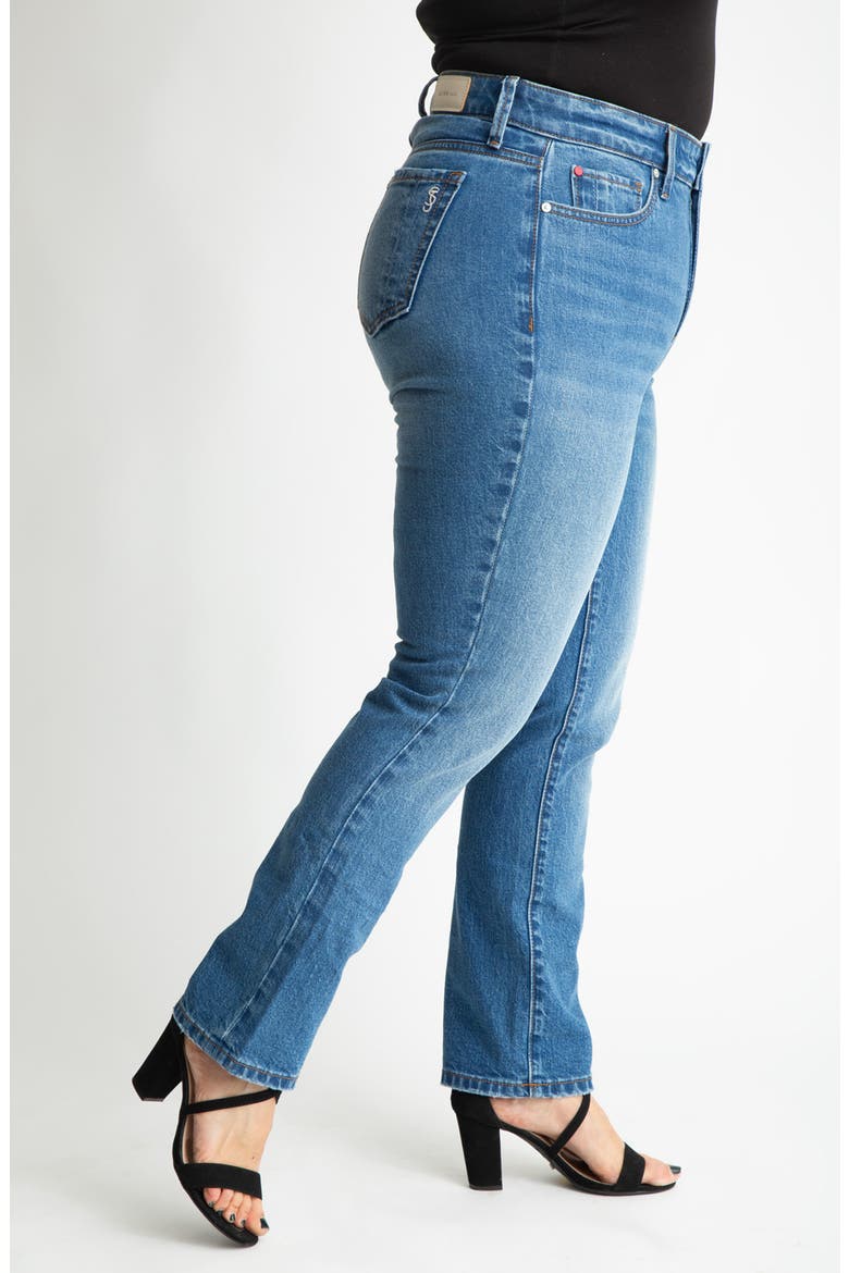 High Waist Ankle Straight Leg Jeans, Alternate, color, RYLEE