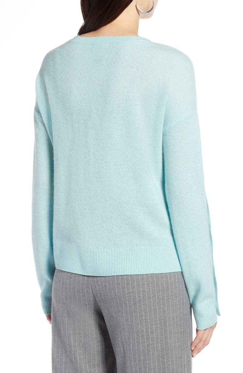 Halogen<sup>®</sup> Cashmere Button Sleeve Sweater, Alternate, color,