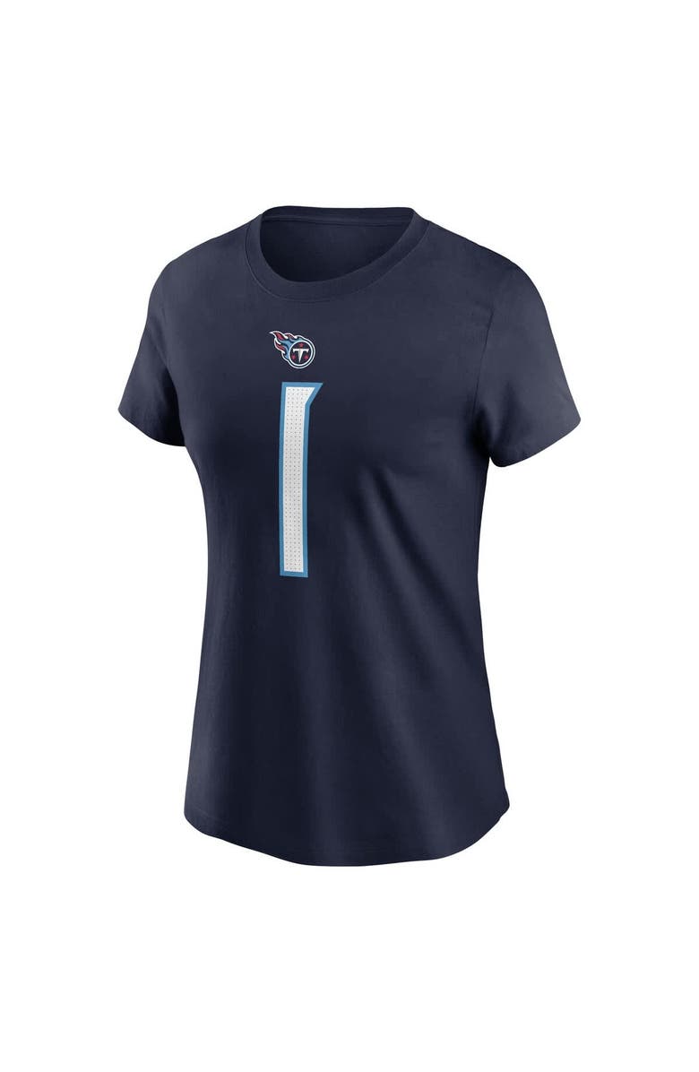 Nike Women's Nike Cam Ward Navy Tennessee Titans 2025 NFL Draft First Round Pick Name & Number T-Shirt, Alternate, color, Navy