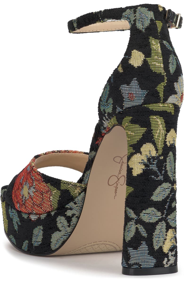 Jessica Simpson Telxia 2 Ankle Strap Platform Sandal, Alternate, color, Black Multi