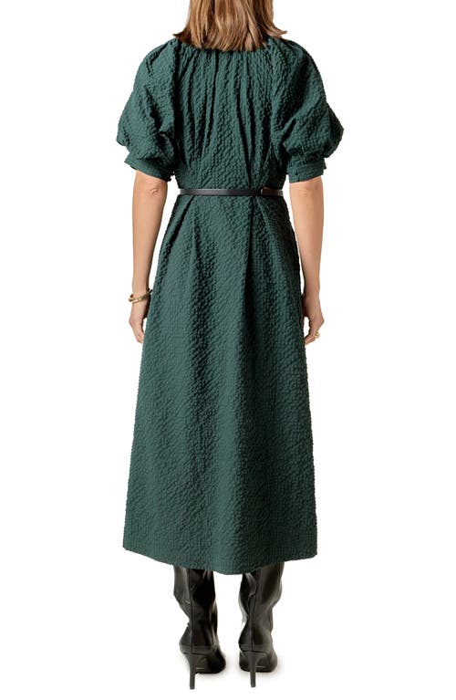 English Factory Button Front Maxi Dress In Green