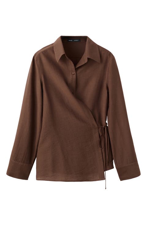 Long Sleeve Wrap Shirt