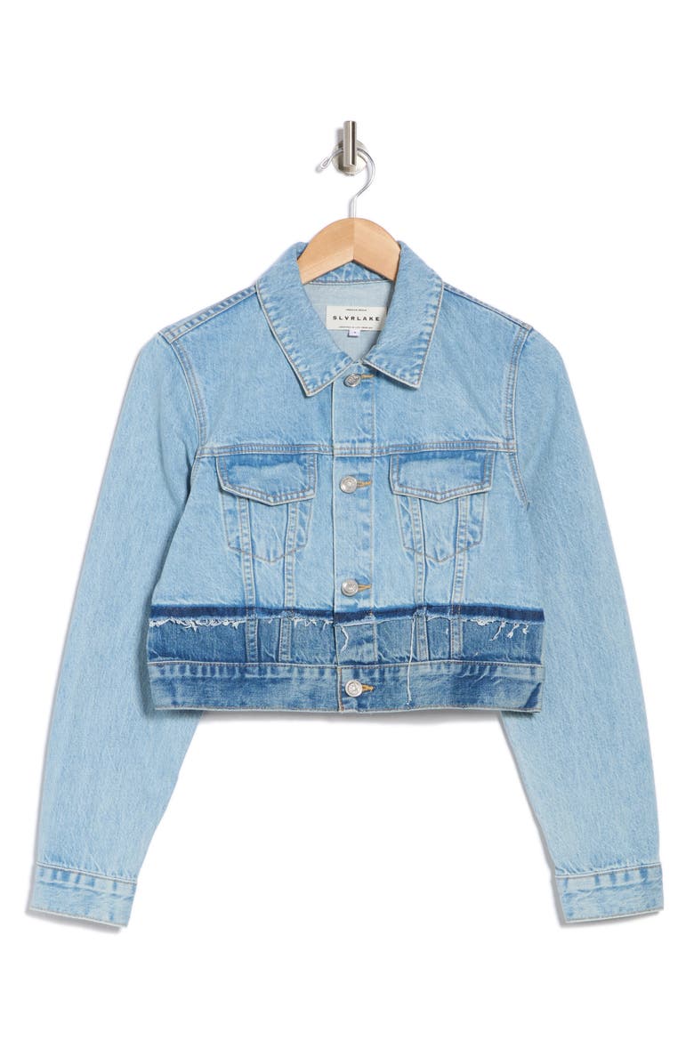 SLVRLAKE Rework Fitted Denim Trucker Jacket, Alternate, color, Twin Valley
