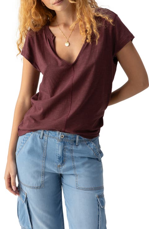 The New Girl Split Neck T-Shirt