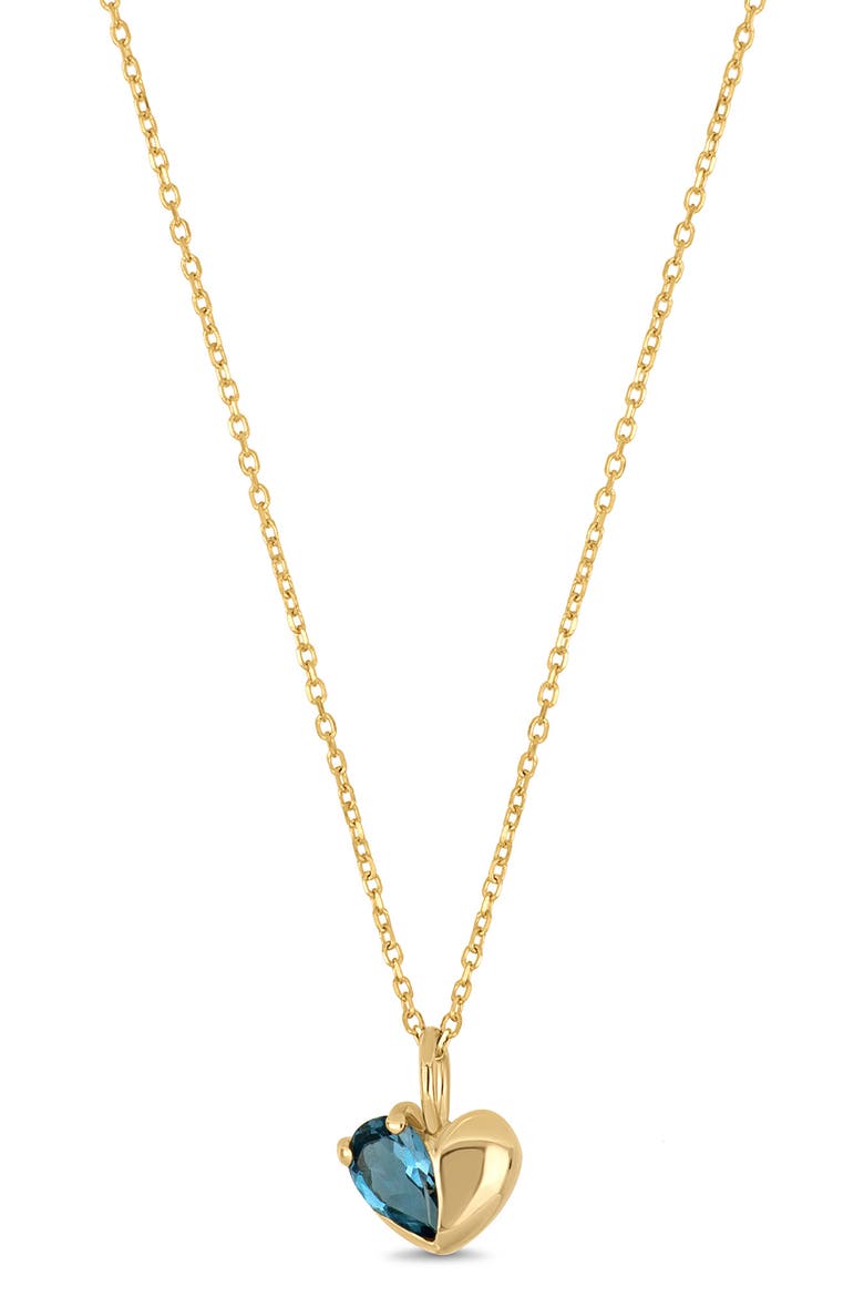14K Gold Heart Pendant Necklace, Main, color, 14KY