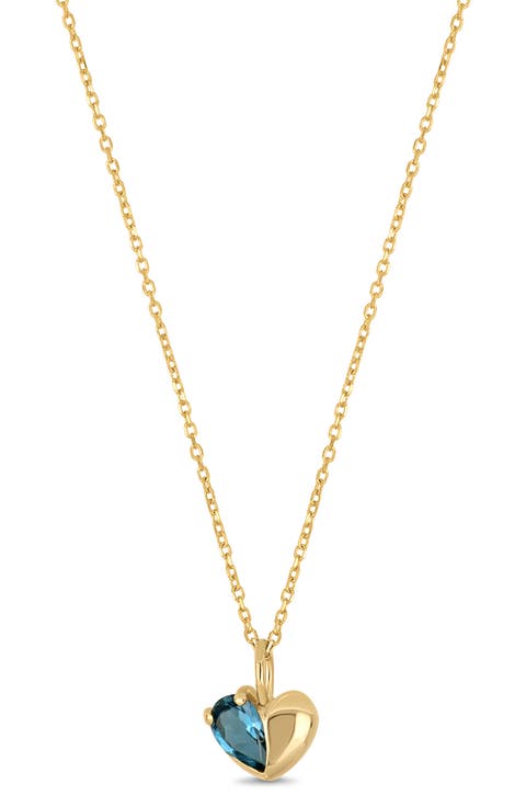 14K Gold Heart Pendant Necklace
