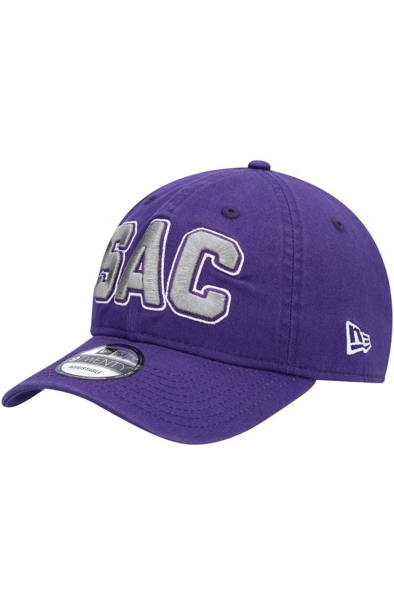 New Era Men's New Era Purple Sacramento Kings SAC 9TWENTY Adjustable Hat, Main, color, 