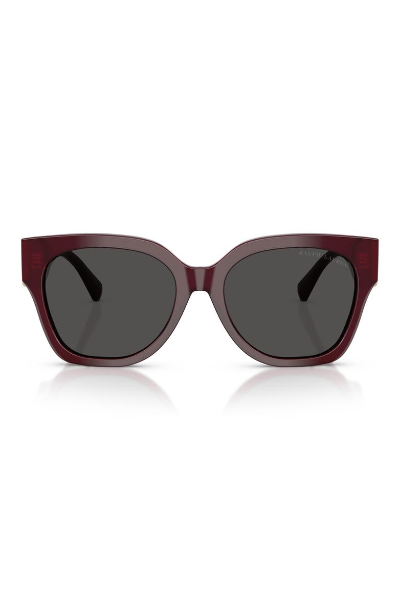 55mm Ricky Oversize Gradient Butterfly Sunglasses, Main, color, SOLID BORDEAUX / DARK GREY