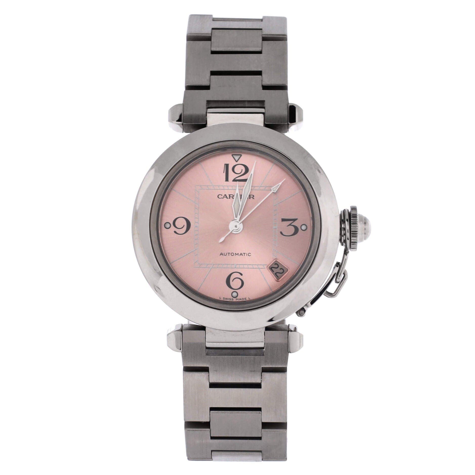 Pasha C Automatic Watch Stainless Steel 35, Main, color, Metallic Silver