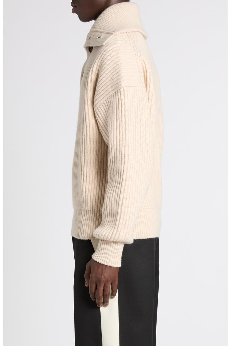 Funnel Neck Wool & Cashmere Sweater, Alternate, color, IVORY