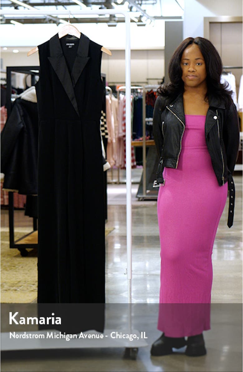 Iva Sleeveless Tuxedo Jumpsuit, sales video thumbnail