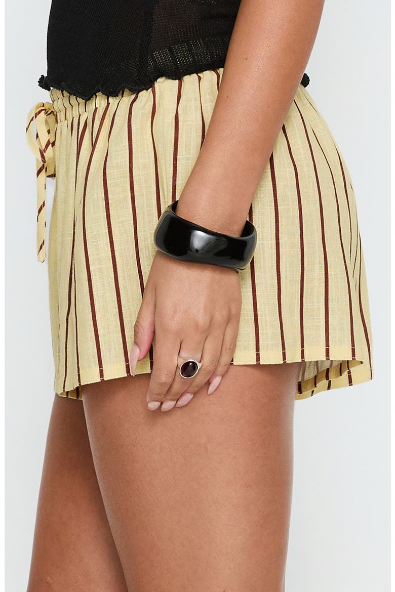 Abigayle Stripe Drawstring Shorts, Alternate, color, YELLOW
