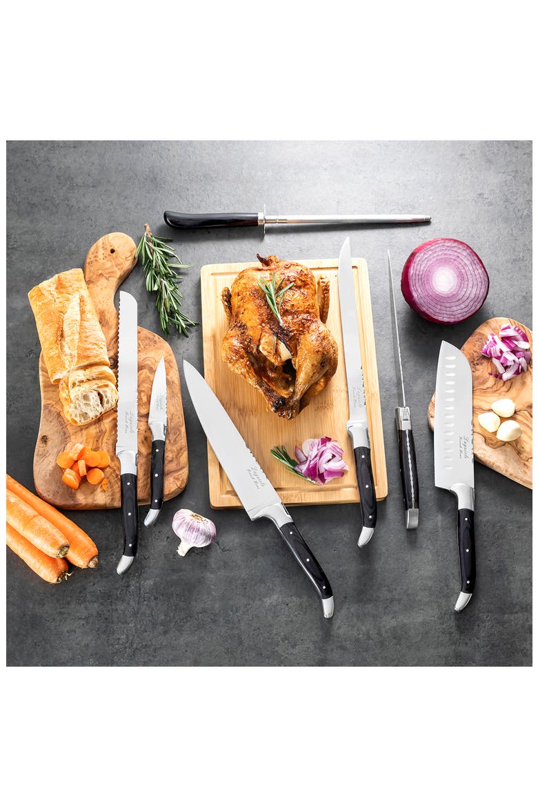 7-Piece Connoisseur Knife Set, Alternate, color, BLACK