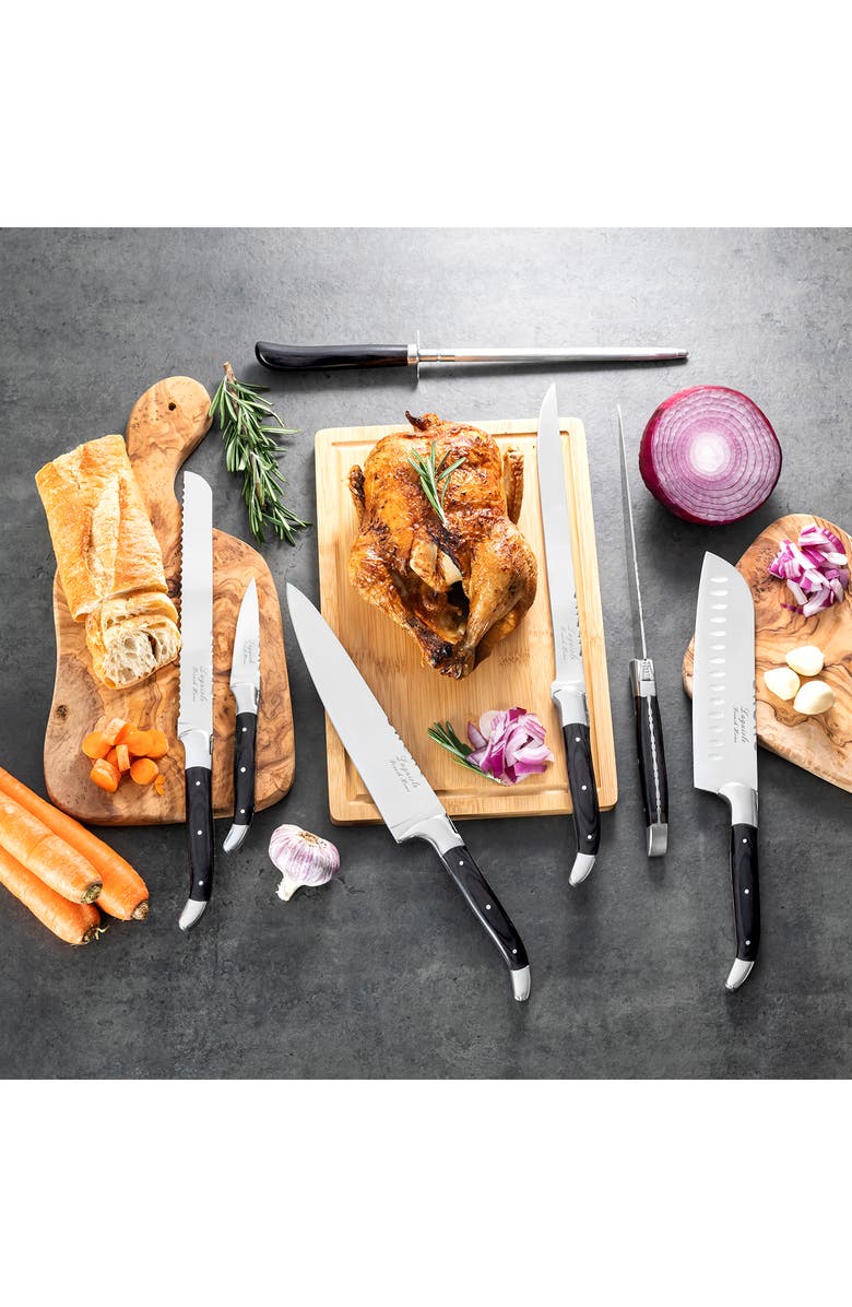 FRENCH HOME 7-Piece Connoisseur Knife Set, Alternate, color, Black
