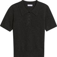ARTLESS FOREVER Tove Wool & Cashmere Short Sleeve Polo Sweater