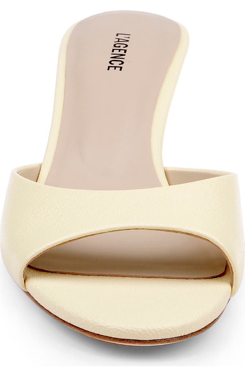 L'AGENCE Arleen Slide Sandal, Alternate, color, Lemon Leather
