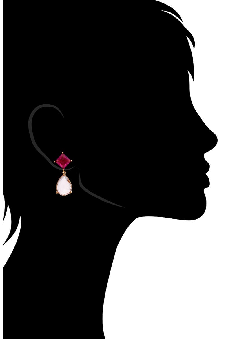 Cubic Zirconia Drop Earrings, Alternate, color, CZ