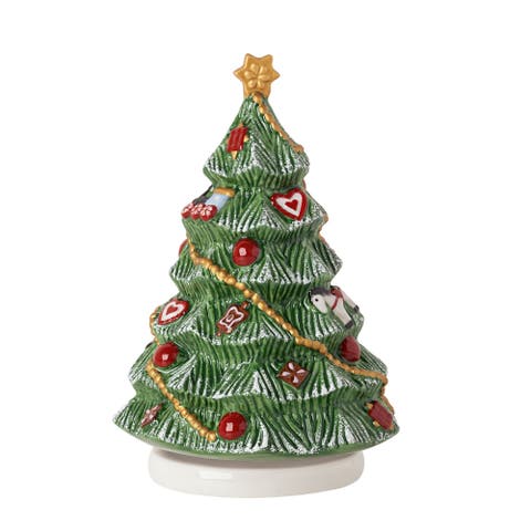 Nostalgic Melody Turning Christmas Tree Figurine