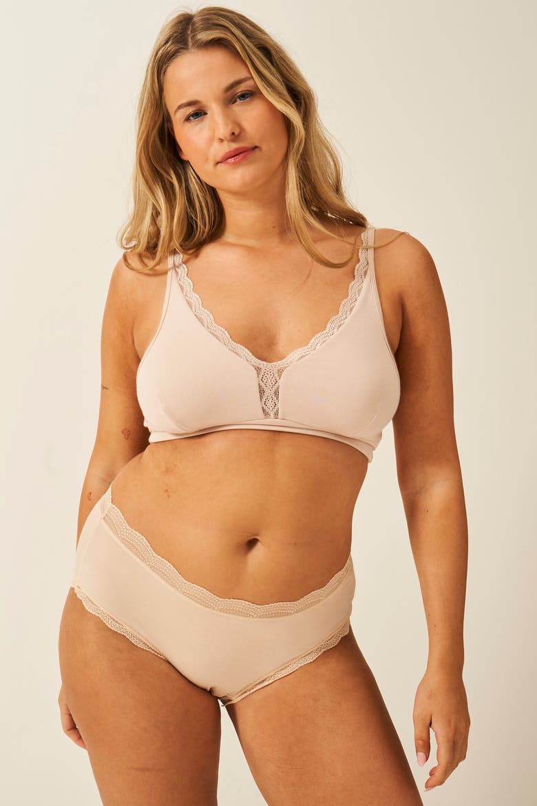 High Rise Knicker Four Pack, Alternate, color, Sand