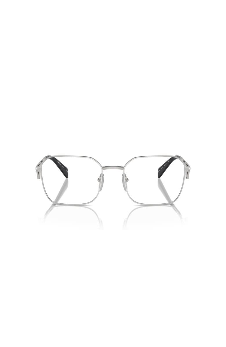 Prada 55mm Irregular optical glasses, Alternate, color, Silver