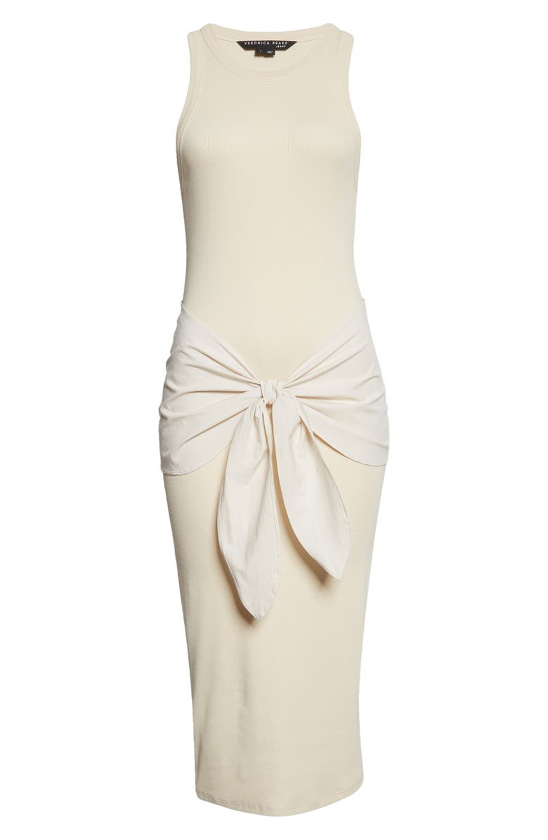 Veronica Beard Odeon Mixed Media Stretch Cotton Dress, Alternate, color, 