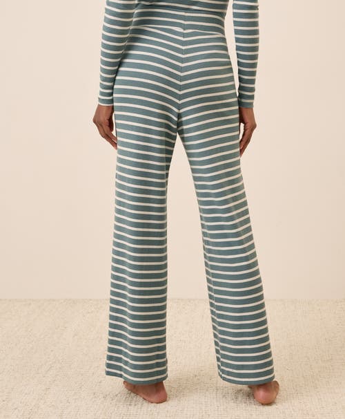 Pact Dream Rib Wide Leg Lounge Pant In Multi