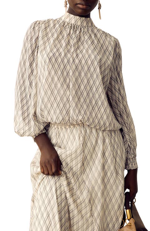Check Tie Back Top